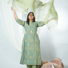 Tapsi Kala Cotton Organic Hand Block Printed Suit Set