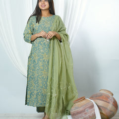 Tapsi Kala Cotton Organic Hand Block Printed Suit Set