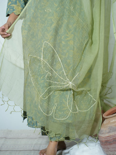 Tapsi Kala Cotton Organic Hand Block Printed Suit Set