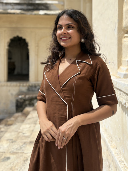 Cotton Cocoa Wrap Dress