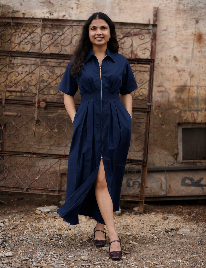 Front zip Midi/maxi Dress