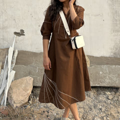 Cotton Mocha Linea Dress (Pre-Launch)