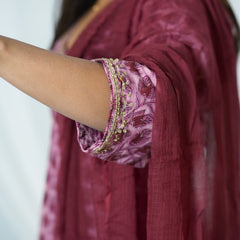 Trinetra Hand Block Printed Cotton Kurta Dupatta Set