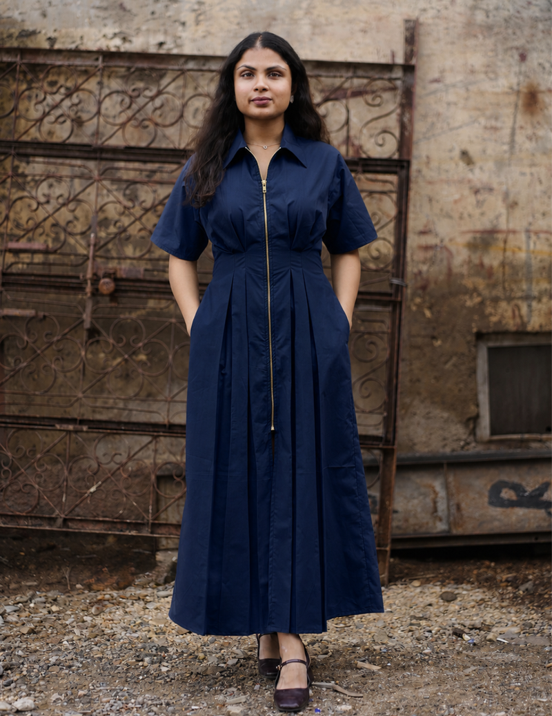 Front zip Midi/maxi Dress