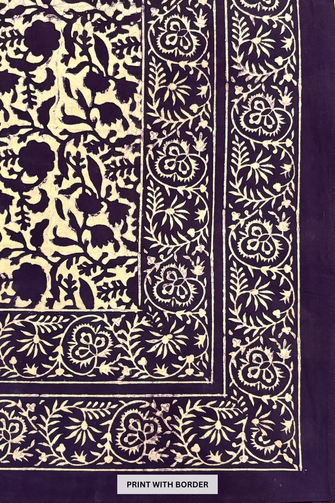 Rajasthani Bagru Hand-Block Printed Bed-sheet with Pillow Cover