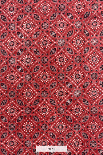 Rajasthani Bagru Hand-Block Printed Bed-sheet with Pillow Cover