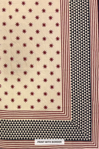 Rajasthani Hand-Block Printed Bed-sheet with Pillow Cover