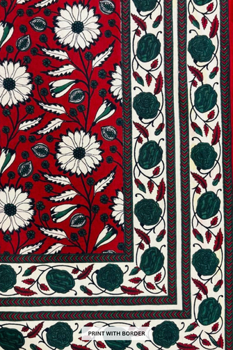 Rajasthani Hand-Block Printed Bed-sheet with Pillow Cover
