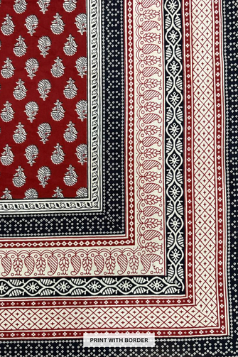 Rajasthani Hand-Block Printed Bed-sheet with Pillow Cover