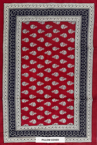 Rajasthani Hand-Block Printed Bed-sheet with Pillow Cover