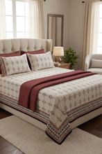 Rajasthani Hand-Block Printed Bed-sheet with Pillow Cover