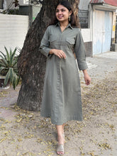 Olive Trail Shirt Dress