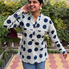 Moon Light Cotton Printed Top