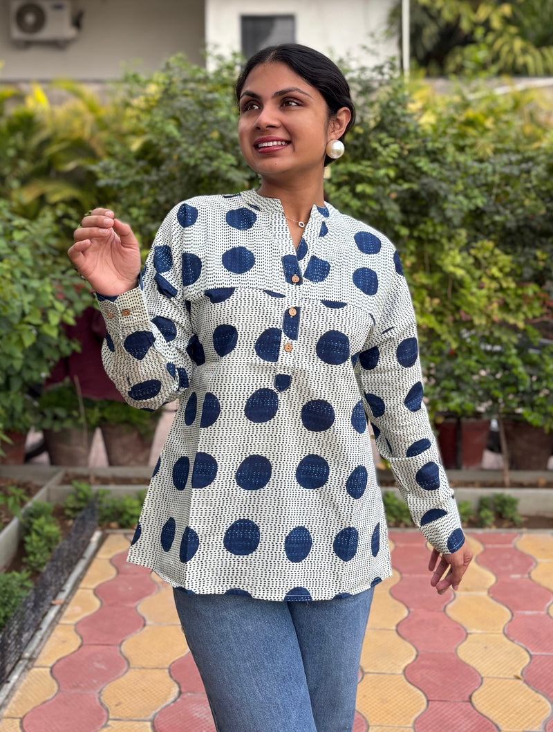 Moon Light Cotton Printed Top