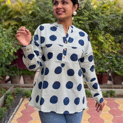 Moon Light Cotton Printed Top