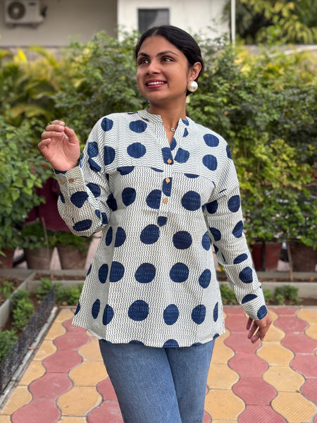 Moon Light Cotton Printed Top