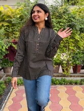 Stripped Printed Cotton Top