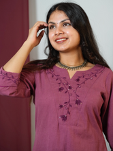 Mahisha Hand Embroidered Flex Cotton Kurta Pant Set