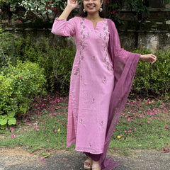 Pink Kota Doriya  Kurta Suit Set