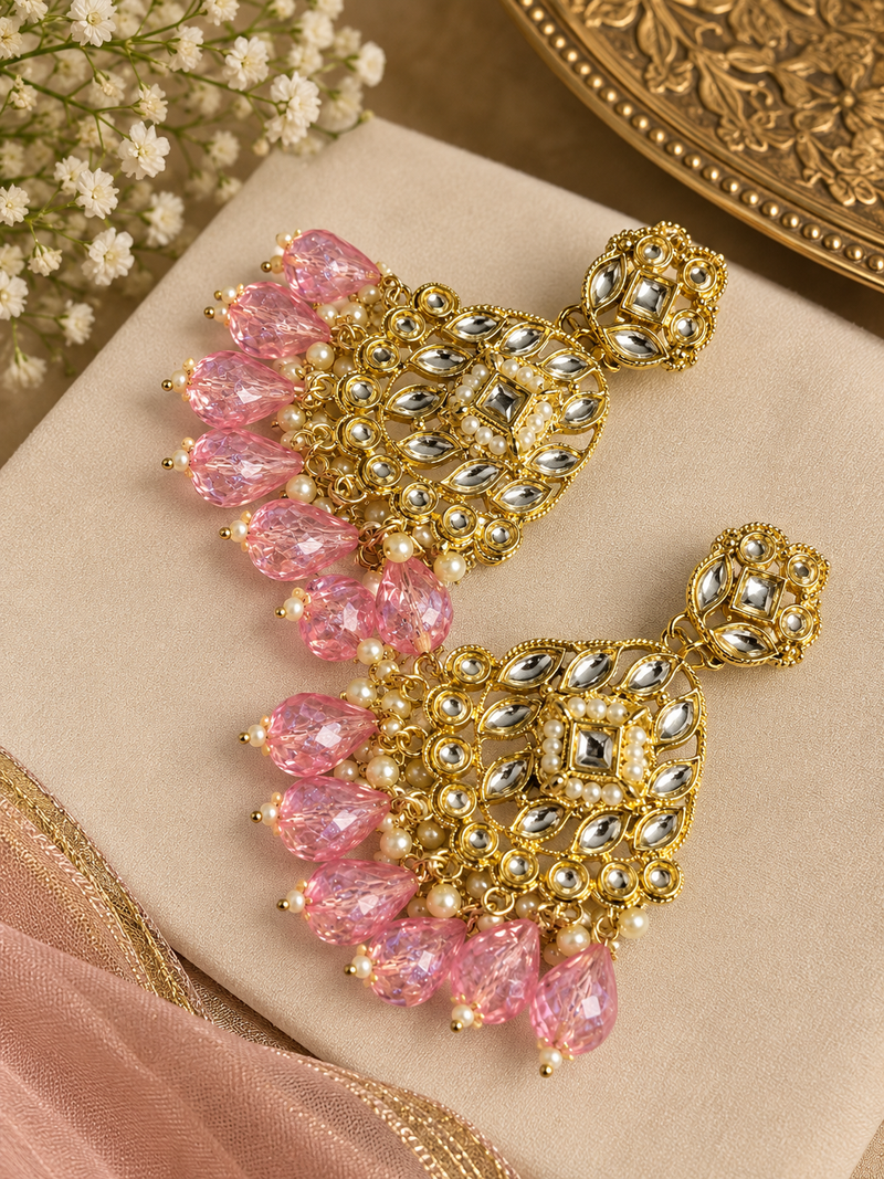 Meera-Gold-tone designer earrings
