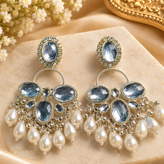 Asha-Pearl Dropped Ethinic Earrings