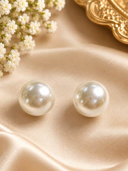 Classic pearl stud earrings