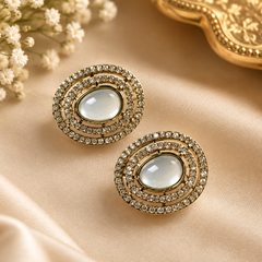 Large milky white oval gemstone