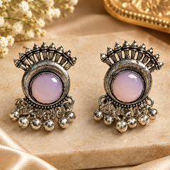 Anita-Oxidised silver-tone earrings