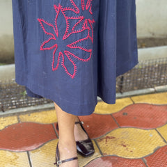 Cotton Flax Neelpari Pleated Dress