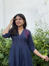 Cotton Flax Neelpari Pleated Dress