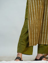 Ekaa Hand Block Printed Straight fit Kurta Pant Set Embellished With Hand Embroidery