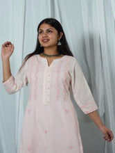 Shubha Hand Chikankari Mul Cotton Straight Ft Kurta