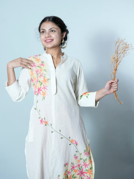 Rajita Hand Painted Cotton Kurta