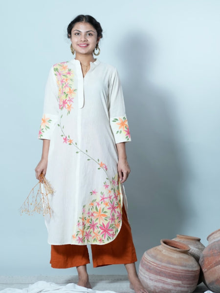 Rajita Hand Painted Cotton Kurta