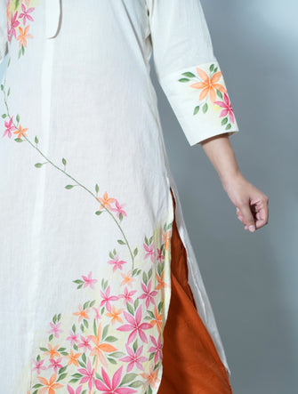 Rajita Hand Painted Cotton Kurta