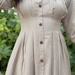 Cotton Soft Sand Shirt Dress