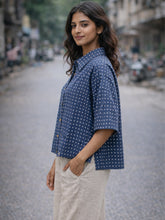 Blue Pebble Printed Top