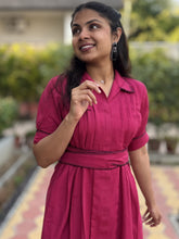 Scarlet Bloom Hand Embroidered Cotton Breeze Dress(Pre-Launch)