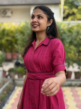 Scarlet Bloom Hand Embroidered Cotton Breeze Dress(Pre-Launch)