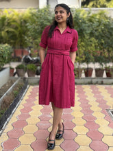 Scarlet Bloom Hand Embroidered Cotton Breeze Dress(Pre-Launch)