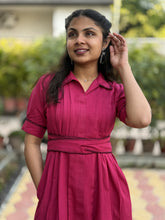 Scarlet Bloom Hand Embroidered Cotton Breeze Dress(Pre-Launch)