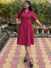 Scarlet Bloom Hand Embroidered Cotton Breeze Dress(Pre-Launch)