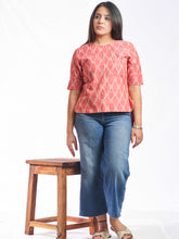 Handwoven Ikkat Long Short Top- A Perfect Outfit For Your Office Or Coffee Outing - Niyatee