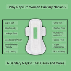 Napcure Woman Sanitary Pads / Napkins (XXL-350mm, 7)(Purple)(1 Pack Of 7 Pads) - Niyatee