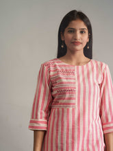Striped Pink Straight Fit Kurta - Niyatee