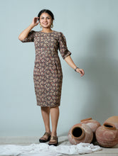 Hand Block Printed Bodycon Western Dress